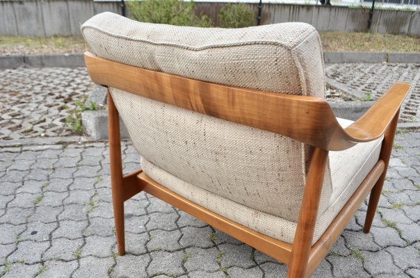 Mid-Century Walnut Easy Chair from Knoll Antimott-UF-1356790