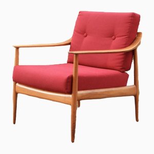 Mid-Century Walnut Easy Chair from Knoll Antimott-UF-1304392