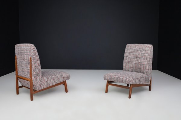 Mid-Century Walnut Easy Chairs, Italy, 1960s, Set of 2-TRW-1752026