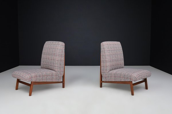 Mid-Century Walnut Easy Chairs, Italy, 1960s, Set of 2-TRW-1752026