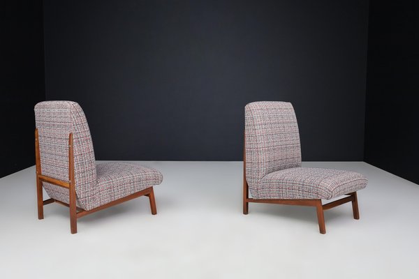 Mid-Century Walnut Easy Chairs, Italy, 1960s, Set of 2-TRW-1752026