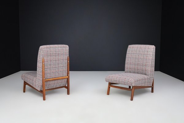 Mid-Century Walnut Easy Chairs, Italy, 1960s, Set of 2-TRW-1752026