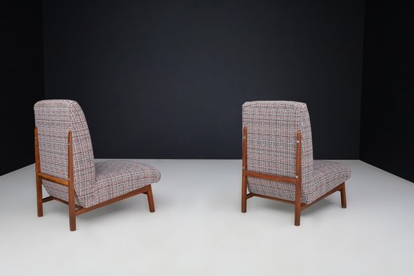 Mid-Century Walnut Easy Chairs, Italy, 1960s, Set of 2-TRW-1752026