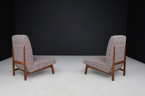 Mid-Century Walnut Easy Chairs, Italy, 1960s, Set of 2-TRW-1752026