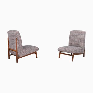 Mid-Century Walnut Easy Chairs, Italy, 1960s, Set of 2-TRW-1752026