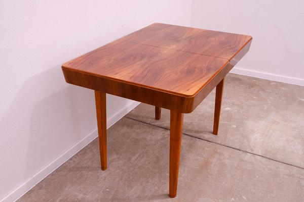 Mid-Century Walnut Folding Dining Table from Setona, Former Czechoslovakia, 1950s-HXT-1721923