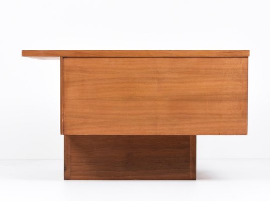 Mid-Century Walnut Magazine Rack Coffee Table by John Keal for Brown Saltman, 1960s-JDR-1125422