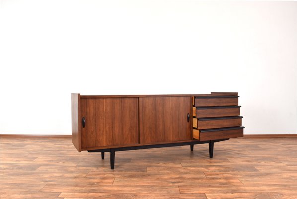 Mid-Century Walnut Sideboard by R. Hałas, 1960s.-LOT-2024367