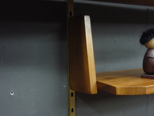 Mid-Century Walnut Wall Shelf, 1950s-UG-2040255