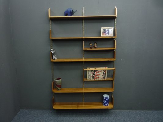 Mid-Century Walnut Wall Shelf, 1950s-UG-2040255