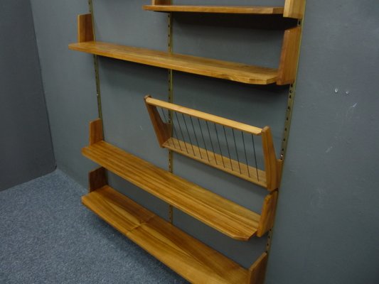 Mid-Century Walnut Wall Shelf, 1950s-UG-2040255