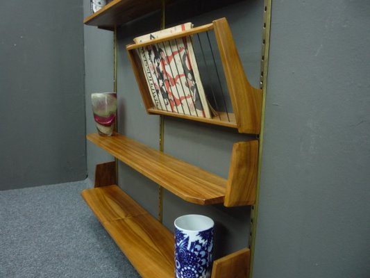 Mid-Century Walnut Wall Shelf, 1950s-UG-2040255