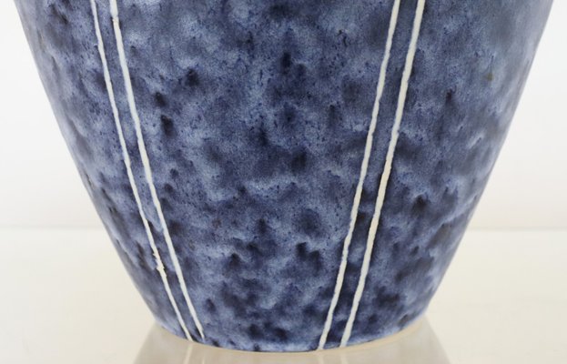 Mid-Century West German Blue and White Vase-FYZ-1796930