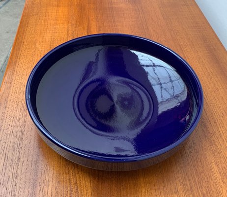 Mid-Century West German Dark Blue Pottery Bowl, 1960s-UAH-1417524