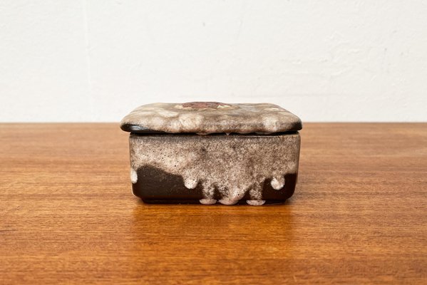 Mid-Century West German Pottery WGP Fat Lava Box with Lid, 1960s-UAH-1716572