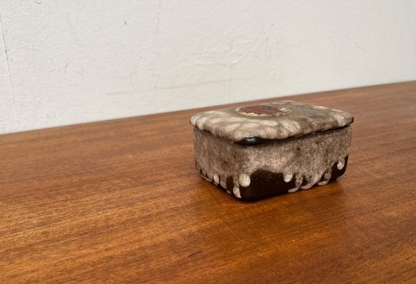 Mid-Century West German Pottery WGP Fat Lava Box with Lid, 1960s-UAH-1716572