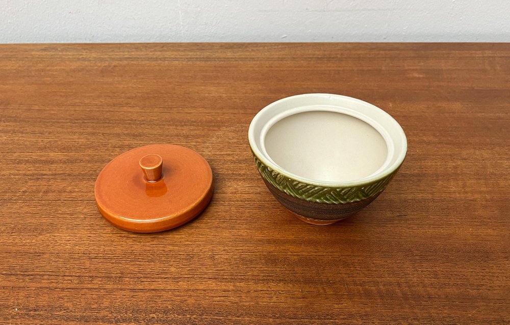 Mid-Century West German Pottery WGP Jar Bowl with Lid from Dümler & Breiden, 1960s