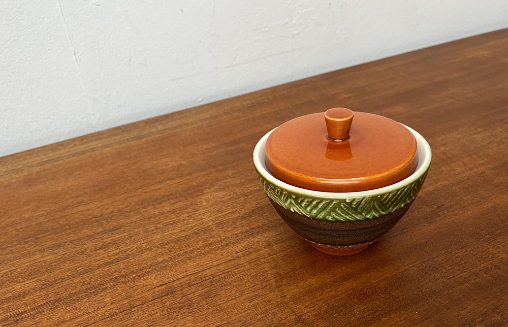 Mid-Century West German Pottery WGP Jar Bowl with Lid from Dümler & Breiden, 1960s