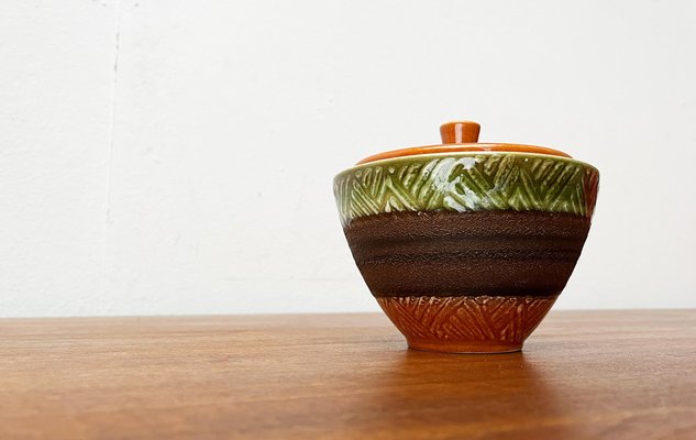 Mid-Century West German Pottery WGP Jar Bowl with Lid from Dümler & Breiden, 1960s