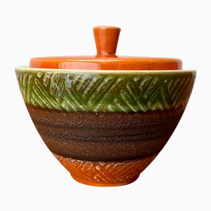 Mid-Century West German Pottery WGP Jar Bowl with Lid from Dümler & Breiden, 1960s-UAH-1721018