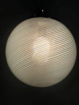 Mid-Century White and Crystal Murano Glass Reticello Light by Mario Botta for Venini, 1970s-JDR-1125605