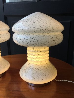 Mid-Century White and Grit Green Table Lamps, Set of 2-GGK-777838