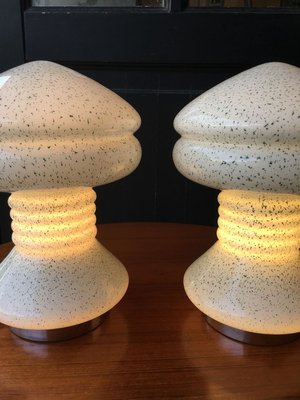 Mid-Century White and Grit Green Table Lamps, Set of 2-GGK-777838