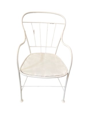 Mid-Century White Armchair, 1950-SEI-1348838