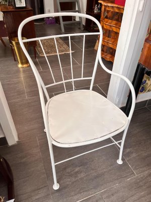 Mid-Century White Armchair, 1950-SEI-1348838