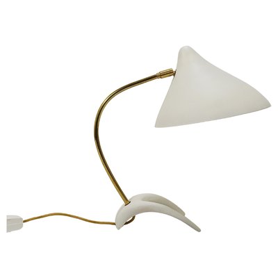 Mid-Century White Brass Table Lamp attributed to Karl-Heinz Kinsky for Cosack, 1950s-MWV-1742063