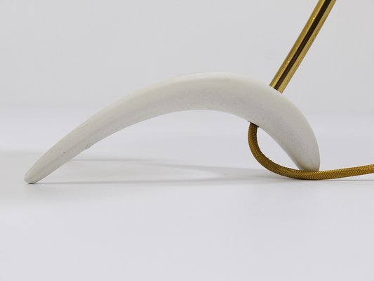 Mid-Century White Brass Table Lamp attributed to Karl-Heinz Kinsky for Cosack, 1950s-MWV-1742063