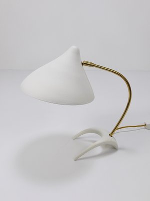 Mid-Century White Brass Table Lamp attributed to Karl-Heinz Kinsky for Cosack, 1950s-MWV-1742063