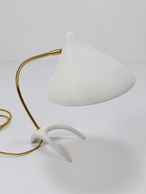 Mid-Century White Brass Table Lamp attributed to Karl-Heinz Kinsky for Cosack, 1950s-MWV-1742063