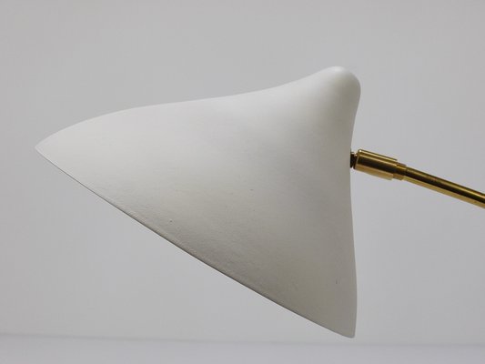 Mid-Century White Brass Table Lamp attributed to Karl-Heinz Kinsky for Cosack, 1950s-MWV-1742063