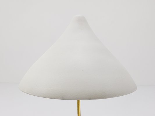 Mid-Century White Brass Table Lamp attributed to Karl-Heinz Kinsky for Cosack, 1950s-MWV-1742063