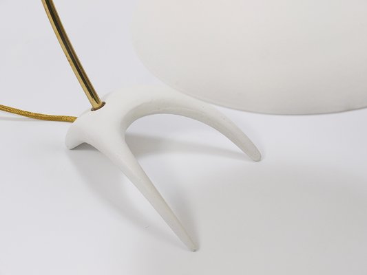 Mid-Century White Brass Table Lamp attributed to Karl-Heinz Kinsky for Cosack, 1950s-MWV-1742063