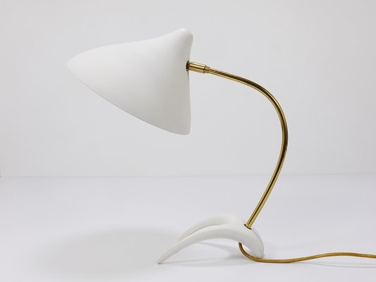 Mid-Century White Brass Table Lamp attributed to Karl-Heinz Kinsky for Cosack, 1950s-MWV-1742063