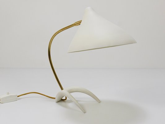 Mid-Century White Brass Table Lamp attributed to Karl-Heinz Kinsky for Cosack, 1950s-MWV-1742063