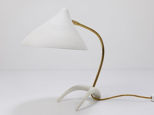 Mid-Century White Brass Table Lamp attributed to Karl-Heinz Kinsky for Cosack, 1950s-MWV-1742063