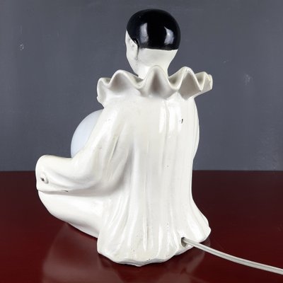 Mid-Century White Ceramic Table Lamp by Perriot, 1960s-WQC-952504