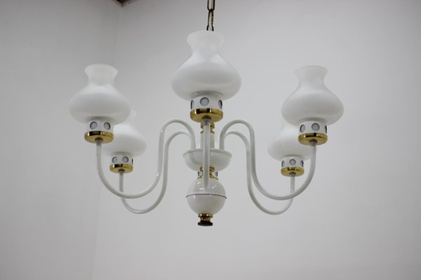 Mid-Century White Chandelier from Lidokov, 1960s-TZ-602216