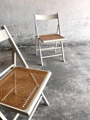 Mid-Century White Folding Dining Chair, Italy, 1970s-PDG-1999436