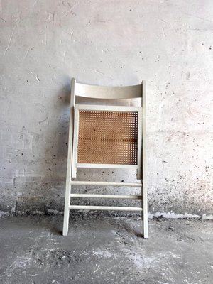 Mid-Century White Folding Dining Chair, Italy, 1970s-PDG-1999436