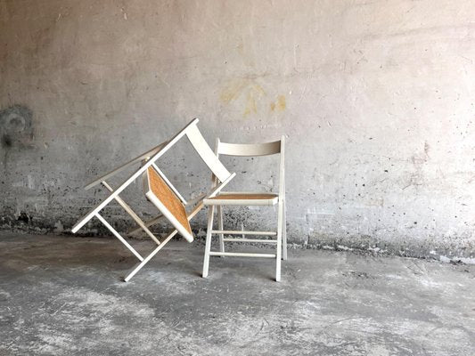 Mid-Century White Folding Dining Chair, Italy, 1970s-PDG-1999436