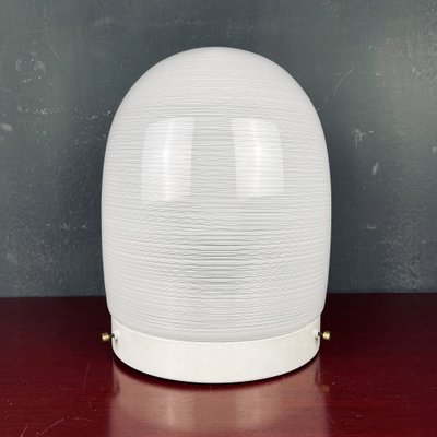 Mid-Century White Glass Ceiling Lamp, Italy, 1970s-WQC-925793