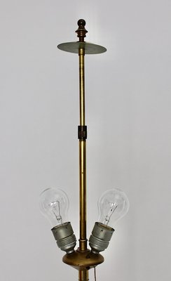 Mid-Century White Golden Metal Floor Lamp, Italy, 1950s-NB-1335570