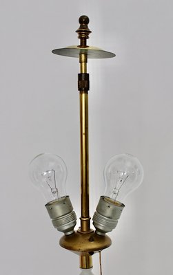 Mid-Century White Golden Metal Floor Lamp, Italy, 1950s-NB-1335570