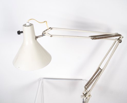 Mid-Century White L-1 Model D Table Lamp from Luxo-VLO-799843