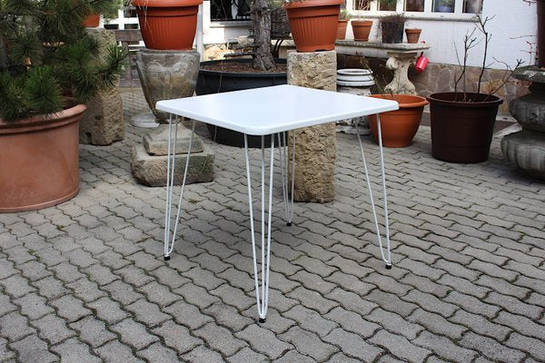 Mid-Century White Metal Garden Table by J.O.Wladar & V. Mödlhammer for Sonett, 1950s-NB-724288