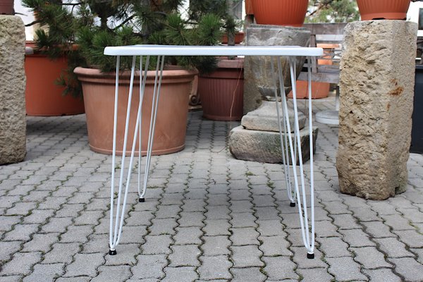 Mid-Century White Metal Garden Table by J.O.Wladar & V. Mödlhammer for Sonett, 1950s-NB-724288